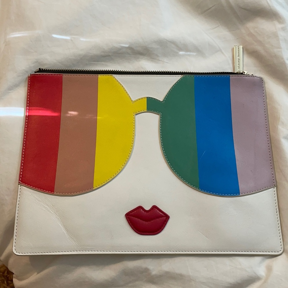 Alice and olivia rainbow zip pouch